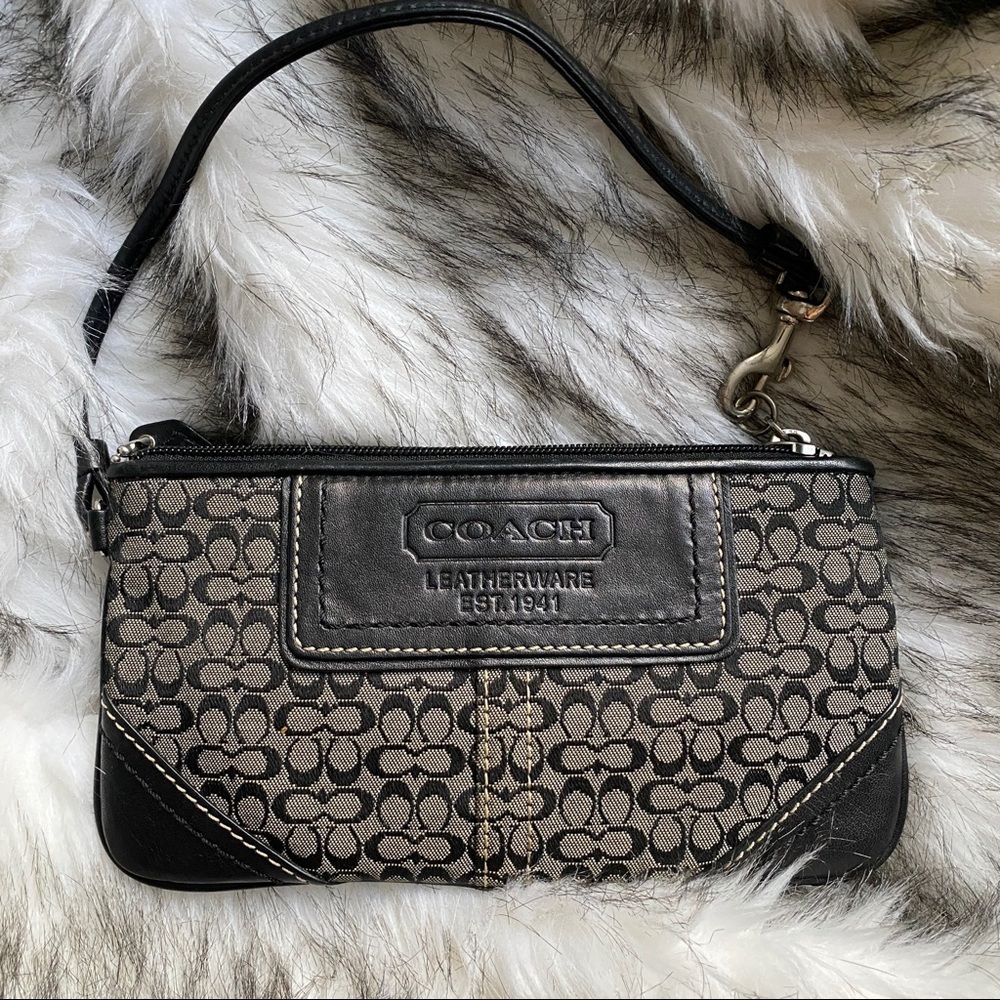 Coach Leatherware Logo Wristlet